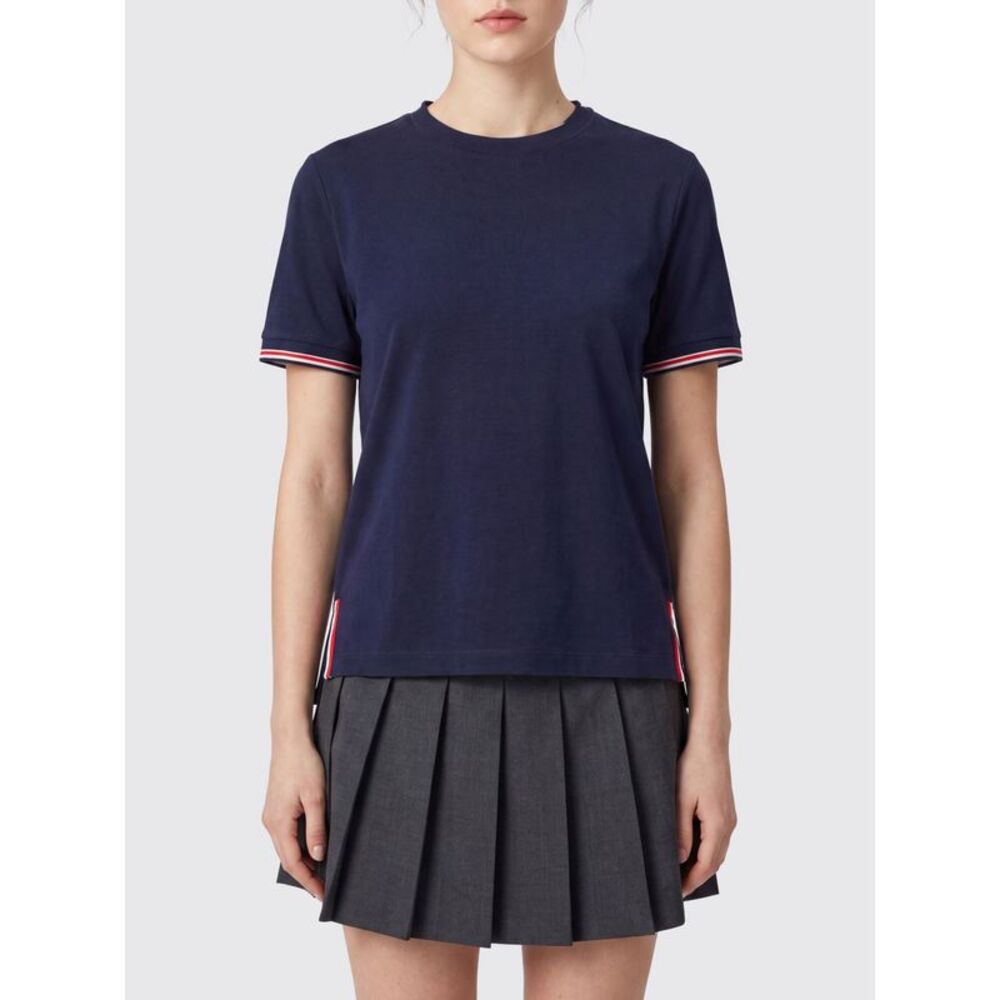 Thom Browne Women Thom Browne 4-Bar Merino Wool T-Shirt